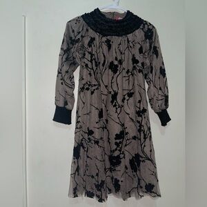Girls Sz 12 Floral Boho Long Sleeve Dress